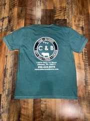 New C&B Farm + Outdoors Green Comfort Colors Heavyweight T-Shirt Farming Alabama