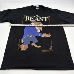 Disney T-shirt Men L Black Graphic Print Beast 100% Cotton.#45494