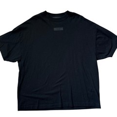 Essentials Fear Of God Cotton Logo Applique T-Shirt Black Size Medium