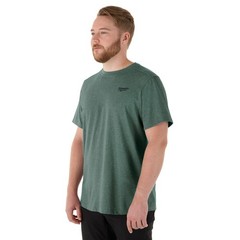 Milwaukee Freeflex Hybrid Short Sleeve Work Tee Dark Green Xl