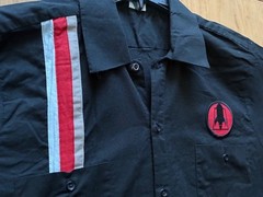 Vintage 1990’s Rocket From The Crypt Button Up Work Shirt w/ Patch punk rock M