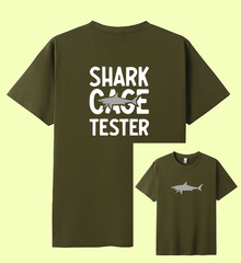 UNISEX MEN WOMENS TEE TSHIRT SHARK CAGE TESTER DIVING SWIMMING DIVE REEF FISH