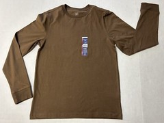 George Men’s Cotton Crewneck Tee with Long Sleeves, Size Small (34-36) NWT