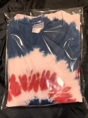 Wendy’s Promo Tee Red, White & Blue Tie Dye Spiral 100% Cotton T-Shirt Sz Large