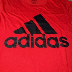 Adidas Performance Tee Red Short Sleeve T-Shirt Cotton/Polyester Size Small