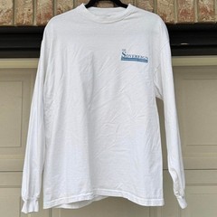 WHITE VINTAGE HANES BEEFY-T “SOVEREIGN” LONG SLEEVE