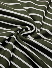 Men’s Striped Knit Polo Shirt Lightweight Short Sleeve Casual Collared Golf Tee