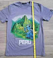 Peruvian Designs T Shirt Unisex Size S ** Machu Picchu Alien – Peruvian Cotton