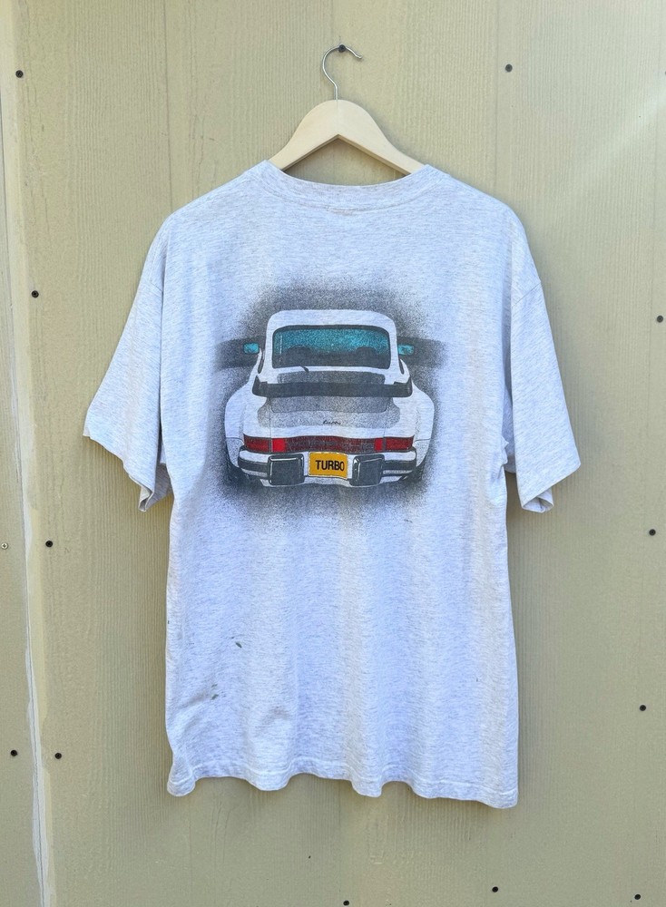Vintage 90’s Porsche Turbo Double Sided Car T-Shirt Size XL Single Stitch