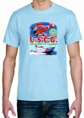 Adult DryBlend® T-Shirt – ( USCG SHIELD – AMERICAN PRIDE / MILITARY )