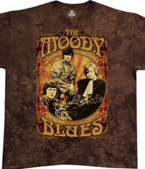 Moody Blues Vintage Poster Tie-Dye T-Shirt Liquid Blue
