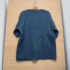Uniqlo U AIRism Cotton Oversized T-Shirt Blue Gray Large Relaxed Fit 5708