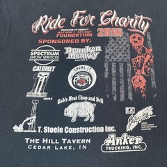 Ride For Charity Shirt Mens 2XL Black Sleeveless 2016 Nathan C Splant Foundation