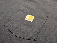 Carhartt K87 Men Size L Black Loose Fit Workwear Pocket T-Shirt