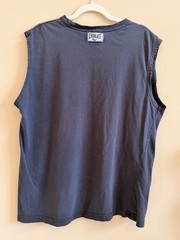 Vintage Everlast Muscle Shirt—Embroidered Logos—Faded Black Men’s Size Large
