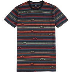 Beautiful Giant Men’s Striped T-shirt Jacquard Regular Fit Outdoor BLACK