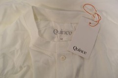 NWT Quince Mens Cotton Modal Long Sleeve Henley White Tee Size Medium
