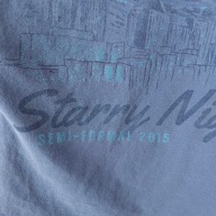 Vincent Van Gogh T Shirt Mens Size Large Blue Starry Night Phi Nu Semi Formal