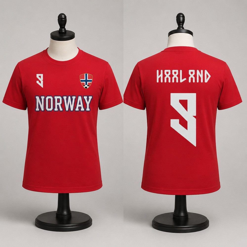 Norway Soccer No. 9 Jersey Style Unisex T Shirt Football Fan Gift