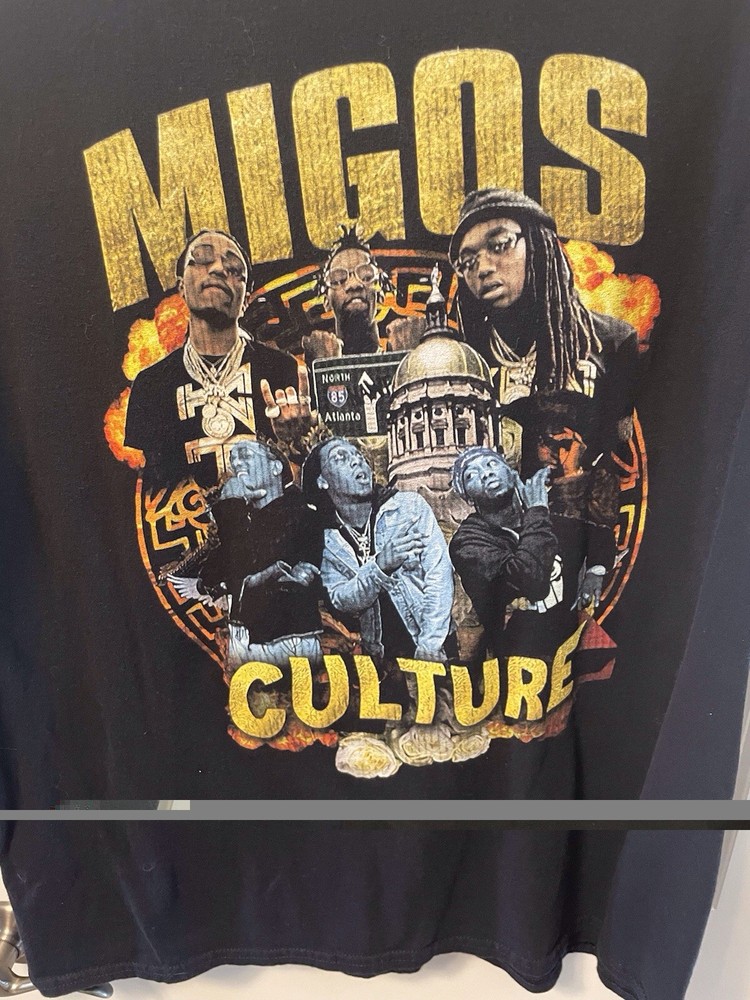 Migos Culture Graphic T Shirt Men’s XL Black Cotton Short Sleeve