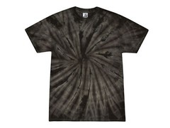 Black Tie Dye T-Shirts Adult & Kids S M L XL 2XL 3XL 4XL 5XL Cotton Colortone