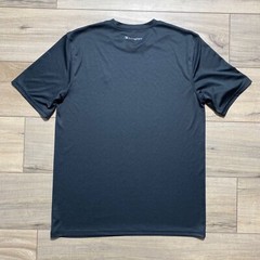 CHAMPION Mens Double Dry Shirt Short Sleeve Moisture Wicking Size M Black