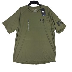 Under Armour Mens Freedom Tech Tee Marine OD Green XL 1369468 Flag Graphic NWT
