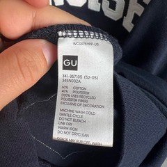 GU x Silent Noise Navy Blue Crewneck T-Shirt Womens Size Medium