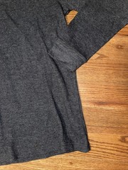 G.H. Bass Men’s Waffle Knit Thermal Shirt Large Black Long Sleeve Crewneck EUC