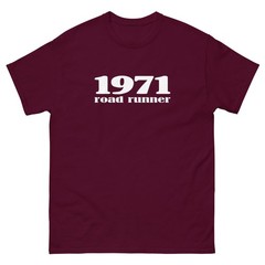 1971 ROAD RUNNER T SHIRT sizes SMALL thru 5XL choose FROM 10 COLORS!
