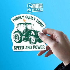 (3Pcs) Diddly Squat Farm Speed and Power Stickers Bumper Sticker Tractor Farming