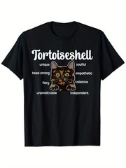 Men’S Tortoiseshell Cat Owner T-Shirt, Oversized Relaxed Fit Heavyweight Fabri