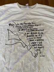 Walt Whitman Quote Female Form Shirt White Size L Rare Poet Poem