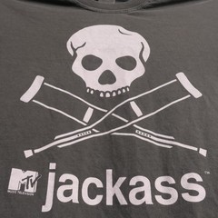 Jackass Movie Tee Skull Crutches Logo Tv Show MTV Prank Show CKY Big Brother XL