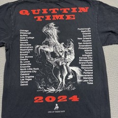 Zach Bryan Quittin Time 2024 Tour Shirt Men Medium Black Country Music Concert