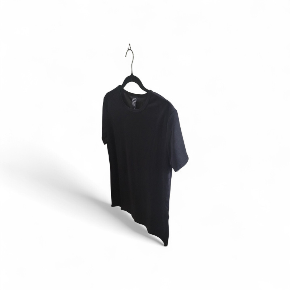 Men’s Black Polyester T-Shirt – Lightweight Breathable Tee – New