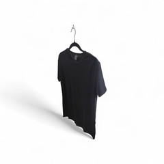 Men’s Black Polyester T-Shirt – Lightweight Breathable Tee – New