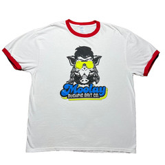 Moolay Bushpig Bait Co Ringer T Shirt Mens XL White Red Pig Graphic Outdoor Tee