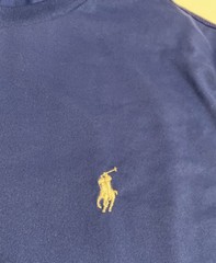 Polo Ralph Lauren Performance T Shirt Blue White Pony Mens Large L