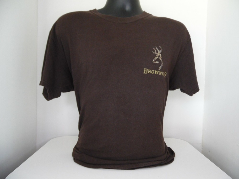 Browning Tee Shirt 100% Cotton Machine Wash Size Large .