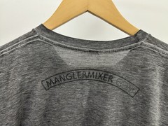 VTG Gradient Faded Worn Paper Thin Burnout Skull Audio Mixer Gray T-Shirt M