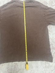 Men’s Brown Solid Crew Neck Short Sleeve Cotton Knit Oversized Tee L/XL SKU 132