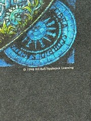 Vintage Bill Bell Shirt Mens Medium Black Anvil Wizard Astronomer Long Sleeve