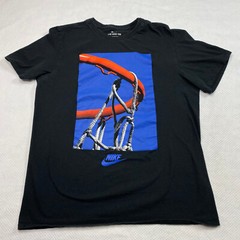 Nike Mens T Shirt sz M Black Basketball Hoop Urban Sports Streetwear Modern
