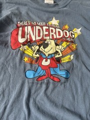 Vtg Y2K The Underdog TV Show Mens Small T Shirt Retro Cartoon Comic Superhero
