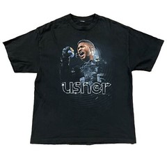Usher 2011 T Shirt XL Hip Hop Rap Tour R&B Band Tour Grail Super Bowl Y2K