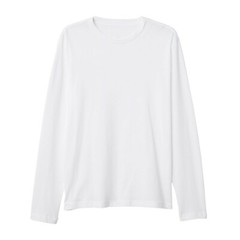 Mens Long Sleeve T-Shirt Slim Fit 100% Cotton Plain Crew Round Neck Tee Tops New