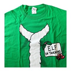 Fruit of the Loom Elf In Training Size Med T Shirt Cotton Green NWT Christmas