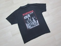 Vintage Ramones T Shirt (L) Punk Band CBGB Rock Club New York City Photo Y2K