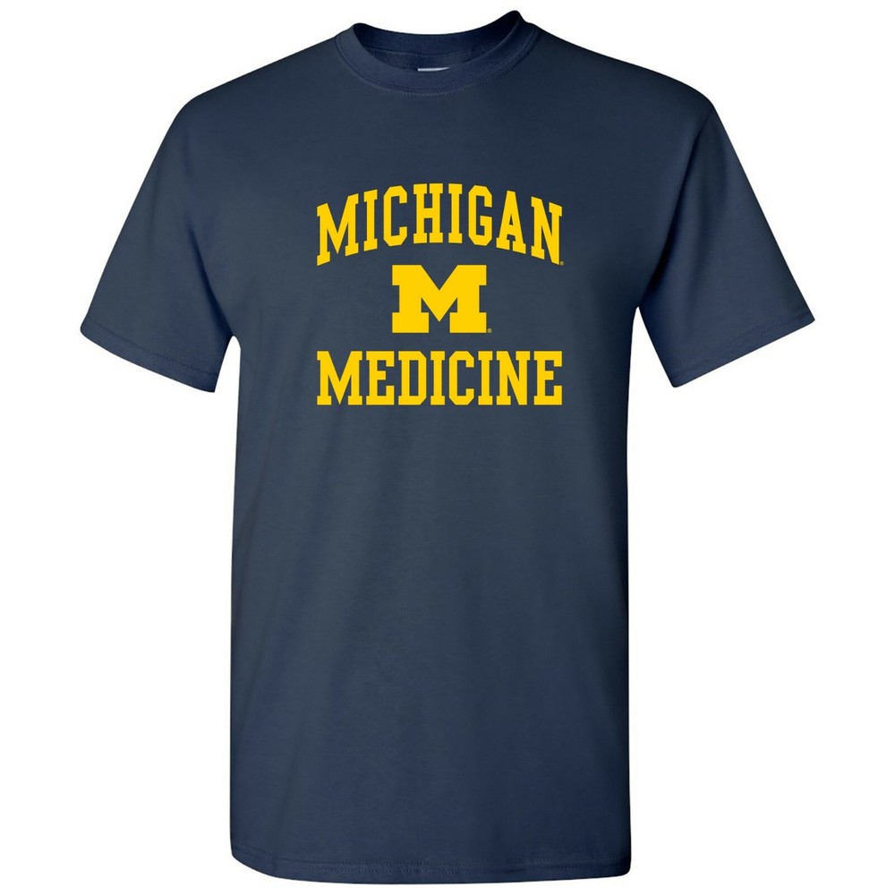 Michigan Wolverines Arch Logo Medicine T-Shirt – Navy